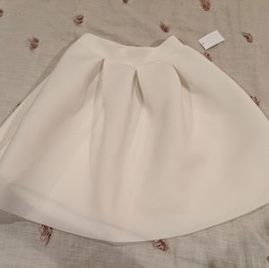 White A-line Skirt
